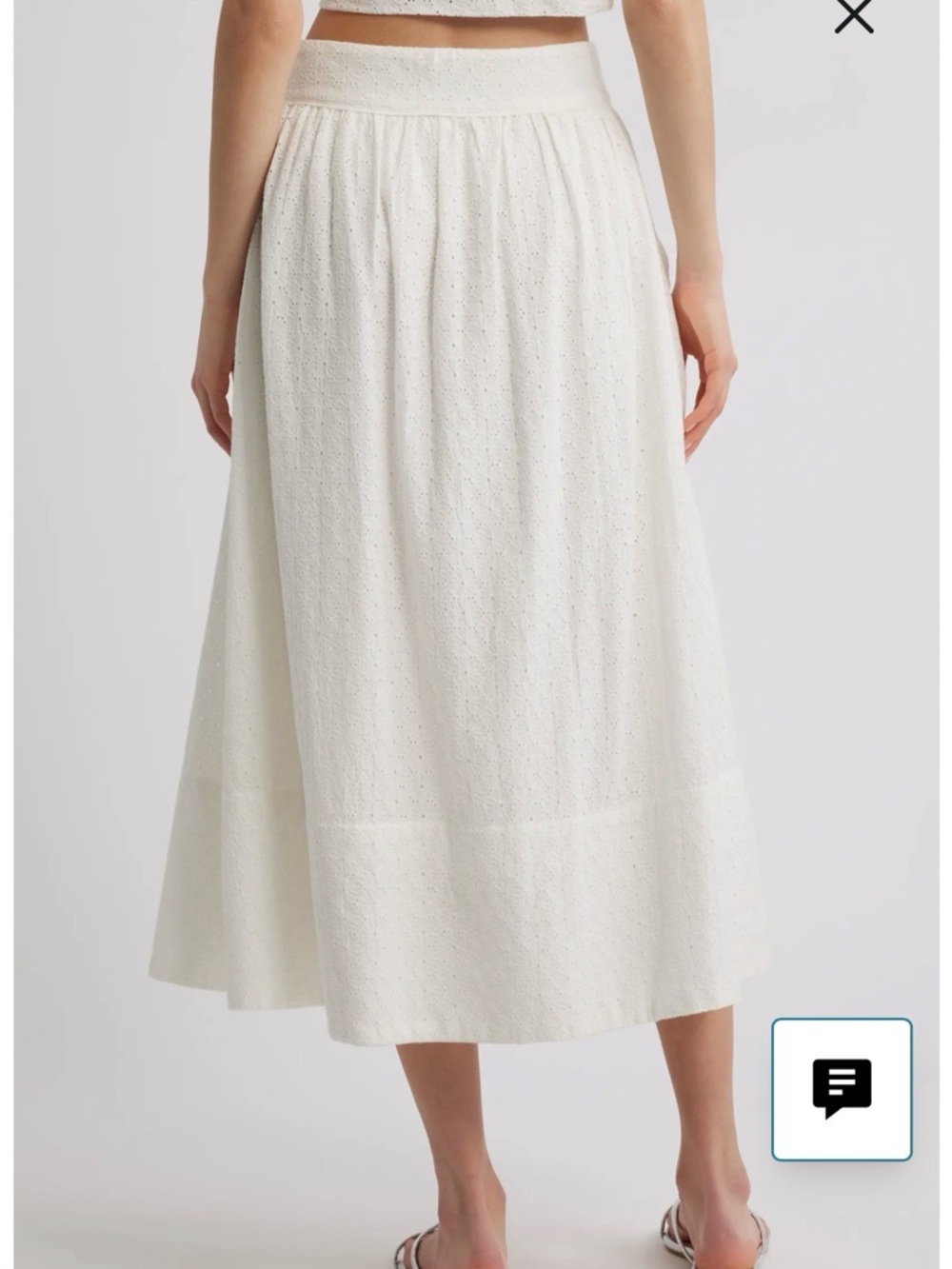 NWT PAIGE Ojai Cream Eyelet A-Line Maxi Skirt Sz 2 - Picture 2 of 11